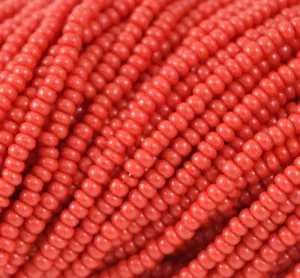 Cuentas de semillas de vidrio checo talla 8/0 ""ROJO OSCURO - Imagen 1 de 6