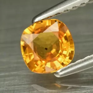 0.58ct Zafiro Natural Amarillo Claridad VS forma Cojín Orig Tanzania(Ver vídeo) - Imagen 1 de 2