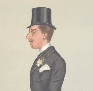Impresión original Espía Príncipe Leopoldo El Príncipe Estudiante con texto Vanity Fair 1877 - Imagen 1 de 3