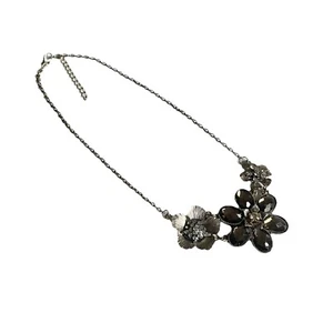 Floral Large Pendant Chain Necklace, Statement Bridal Jewellery, Women Gift UK - Picture 1 of 7