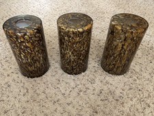 3 Brown Glass Kitchen Pendent Lights