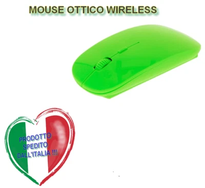MOUSE WIFI OTTICO SENZA FILI WIRELESS USB PER NOTEBOOK PC COMPUTER - Immagine 1 di 4
