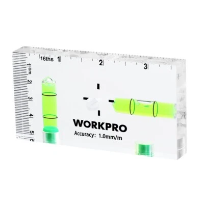 WORKPRO 3-3/4-inch Mini Level Tool Small Level Magnetic Level 2 Bubbles 90°/180° - Image 1 of 4