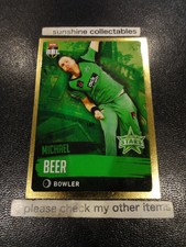 2015/16 TAP N PLAY CRICKET GOLD PARALLEL CARD NO.121 MICHAEL BEER BBL