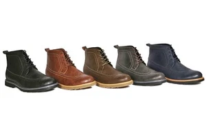 1 par de botas grises Giraldi Milan para hombre brogue informales elegantes al tobillo talla 10,5 - Imagen 1 de 1