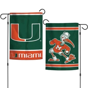 Miami(FL) Hurricanes NCAA Wincraft Double Sided 12x18 Garden Flag - Picture 1 of 2