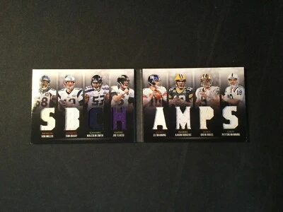 2016 Panini Preferred Game-Used SB Champs Brady Flacco Manning Brees Rodgers /49 - Image 1 of 2