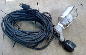 Vintage HD Magnetic Drop Work Caged Shop Trouble Light Tested 48ft. Cord - Picture 1 of 10