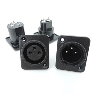 3Pin XLR male female power connector socket Chassis microphone audio Plug - Picture 1 of 9