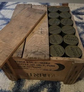 WWII US ARMY Coffee C Ration Forbes Soluble Tea & Coffee Company Great Cond 1945 - Picture 1 of 8