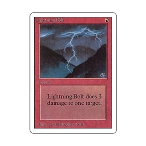WOTC MtG Unlimited Lightning Bolt (C) VG- - Picture 1 of 1