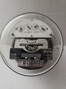 Vintage Stromzähler, Sangamo Electric Company, Typ JS, Made in USA Teile - Bild 1 von 8