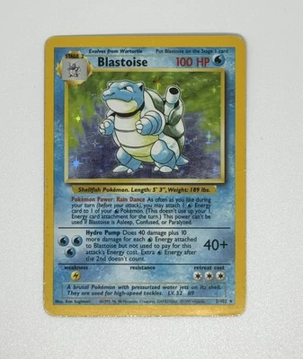 Pokemon TCG Base Set Unlimited Blastoise Holo Rare 2/102 Vintage WOTC HP - Image 1 of 2