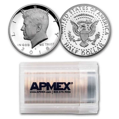 Medio dólar Kennedy 2018-S 20 monedas a prueba de rollo Foto 1 de 3