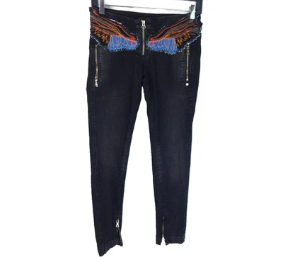 Miss Sixty Women 27 4 Jeans Vtg Y2K Low Rise Ankle Embellished Wing No Waistband - Image 1 of 4