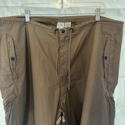 Armani Exchange Waterproof Overpant XL 100% Cotton W/ Poly Coating & Drawstrings - Image 1 of 4