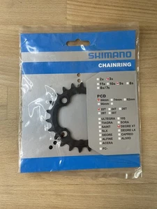 Shimano 22T 9-fach Kettenblatt für Deore XT FC-M770 BCD 64mm 4 Bolzen schwarz - Bild 1 von 3