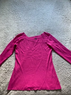 INC International Concepts 女式 3/4 袖套衫毛衣热粉色 L 码 — 第 1/4 张图片