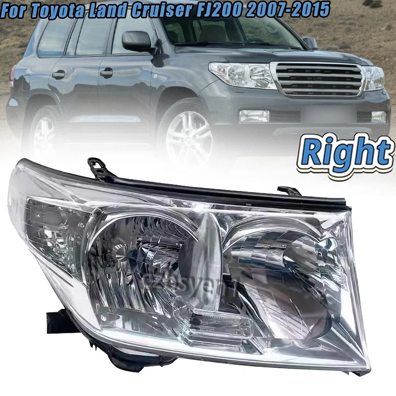 1PC Right Headlights For Toyota Land Cruiser FJ200 2007-2015 Front Lamp - Image 1 of 4
