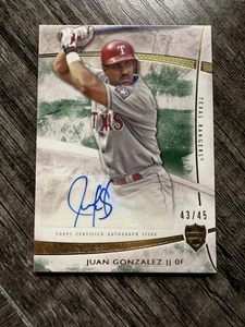 Topps Supreme 2014 verde automático/45 Juan González #SA-JG automático - Imagen 1 de 2