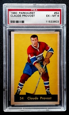 CLAUDE PROVOST 1960-61 PARKHURST 60-61 #54 PSA 6           98909 - Image 1 of 2