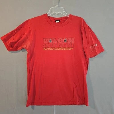 Vintage Volcom Stone T Shirt Mens Large Red 90s Skate Surf Snowboard Y2K Graphic - Image 1 of 4