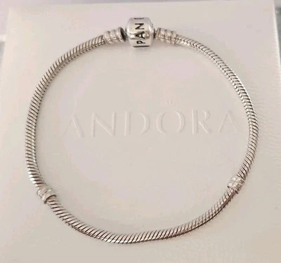 Genuine Silver Pandora Moments Snake Charm Bracelet 20cm 925 ALE - Image 1 of 4