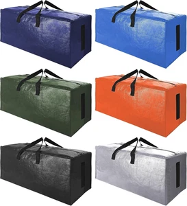 6 Pack Extra Large Moving Bags with Strong Zippers & Carrying Han - Picture 1 of 12