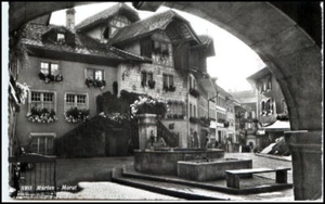 AK Schweiz 1957 MURTEN MORAT Kanton Freiburg gelaufen - Picture 1 of 1