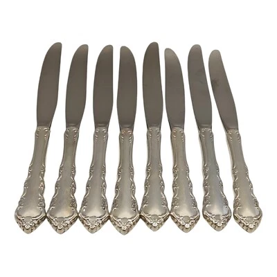 Набор из 8 посеребренных ножей Reed & Barton DRESDEN ROSE MirrorStele - Изображение 1 из 4