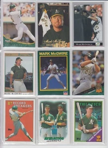 Mark McGwire 9 cards Oakland Athletics "Bash Brothers"-12x All Star-1987 AL ROY! - Picture 1 of 2