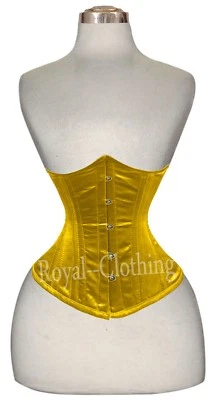 Heavy Duty 26 Double Steel boned Tight Lacing Under Bust Satin Corset 450-S - Image 1 of 4