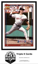 1991 Topps #123 Greg Harris Boston Red Sox ~A5D