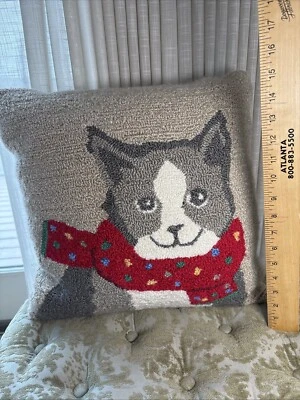 Martha Stewart 温暖小猫钩猫枕头 18 X 18 插入 — 第 1/4 张图片