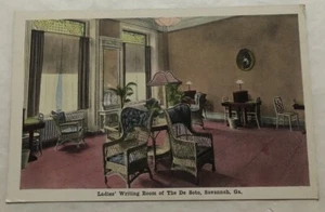 Ladies' Writing Room Of The De Soto, Savannah, Georgia. Postcard (T2) - Picture 1 of 2