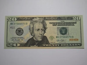 $20 2013 Radar Serial Number Federal Reserve Currency Bank Note Bill #07566570 - Picture 1 of 2