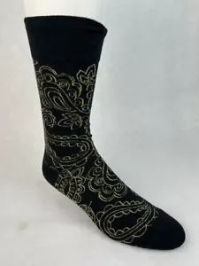 Calcetines de vestir Yo Sox para hombre negros y dorados de cachemira - Imagen 1 de 1