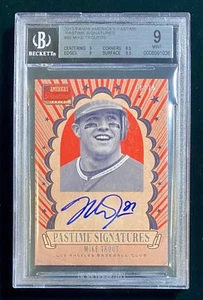 2013 Panini🟥Americas Pastime Signatures Mike Trout #86 AUTO_/75🏧Beckett-9 - Picture 1 of 4