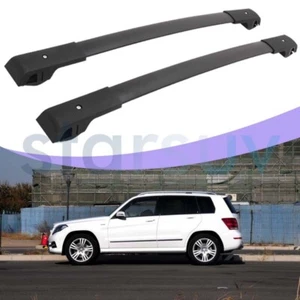For Mercedes Benz GLK 2009-2015 Black Cross Bar Baggage Roof Rack Rail Carrier - Picture 1 of 10