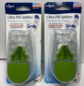 Lot Of 2 APEX Ultra Pill Splitter Adult Elderly Storage Medicine Vitamin Cutter - Picture 1 of 3