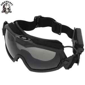 Sinairsoft Tactical Military Goggles Glasses Anti-Fog Anti-Shock Fan Eye Protect - Picture 1 of 15