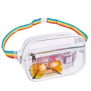 Fanny Pack Clear Fanny Pack for Women Men Stadium Approved Waist Pack with Ad... - Picture 1 of 7