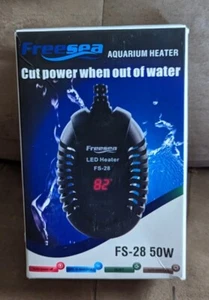 FREESEA Aquarium Heater Fish Tank Submersible Heater FS-28 50w NEW OPEN BOX - Picture 1 of 9
