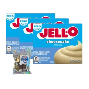Jell-O Pudding 1oz Box (3er Pack) 1oz Eiscreme Häppchen (zuckerfreier Käsekuchen) - Bild 1 von 1