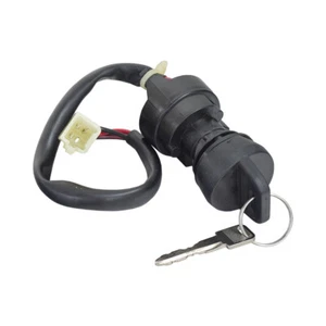 3 Wire Ignition Key Switch for ATVs & Dirt Bikes (Threaded Shaft Mount) - Picture 1 of 7