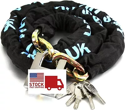 3 Feet Bike Chain Lock Heavy Duty Anti Theft Security Chain Lock w/4 Keys 8mmX90 - Image 1 of 2