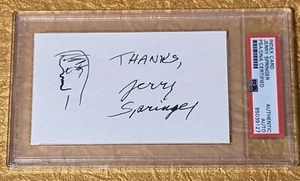 Jerry Springer PSA Autograph Signed Hand Drawn Self Characature Sketch  - Picture 1 of 2