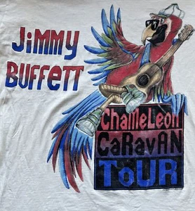 VTG Giant Jimmy Buffett 1994 Chameleon Caravan Tour Single Stitch Made in USA - Picture 1 of 14