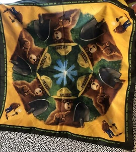 Smokey The Bear Only You Can Prevent Wildfires Bandana Handkerchief Scarf 19" - Picture 1 of 6