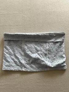 Aeropostale Bandeau Tube Top Womens Medium Blue Embroidered Eyelet Floral NWT - Picture 1 of 9